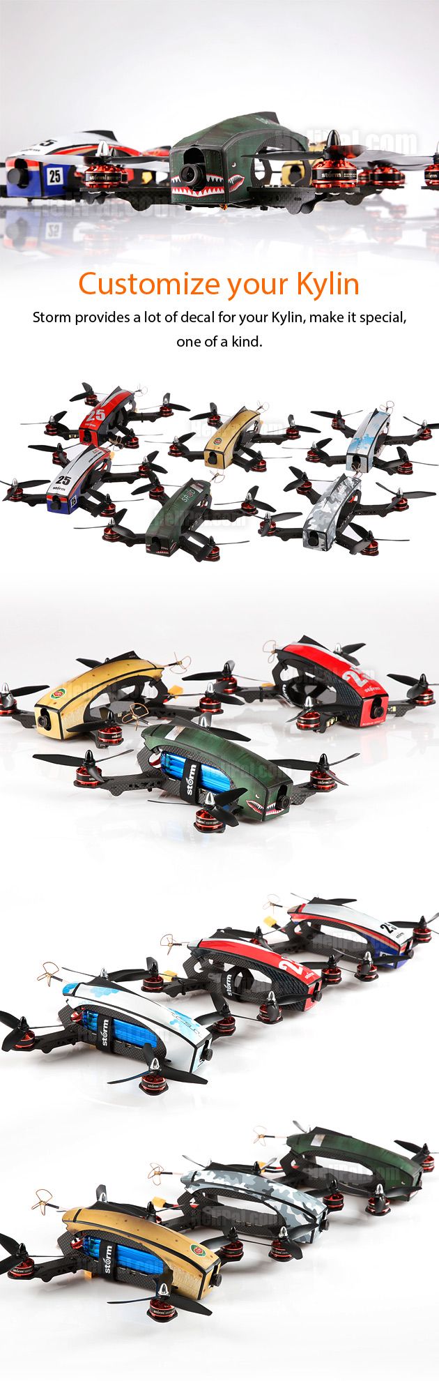 STORM Racing Drone (RTF / Kylin 250 Storm Edition) www.helipal.com/...