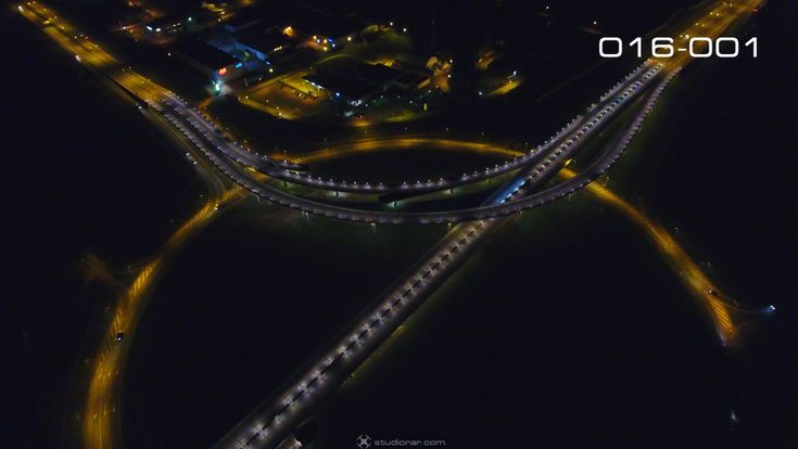 Night View Viaduct Transport Movement – Drone Aerial Photography, Videography ...