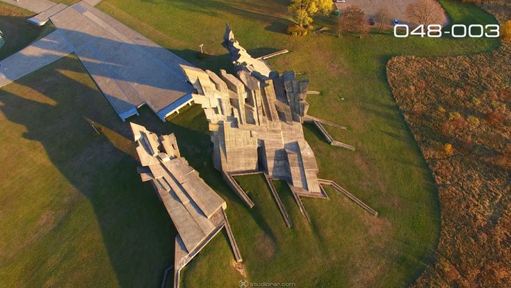 World War II Monument – Kaunas Ninth Fort – Drone Aerial Photography, Videog...