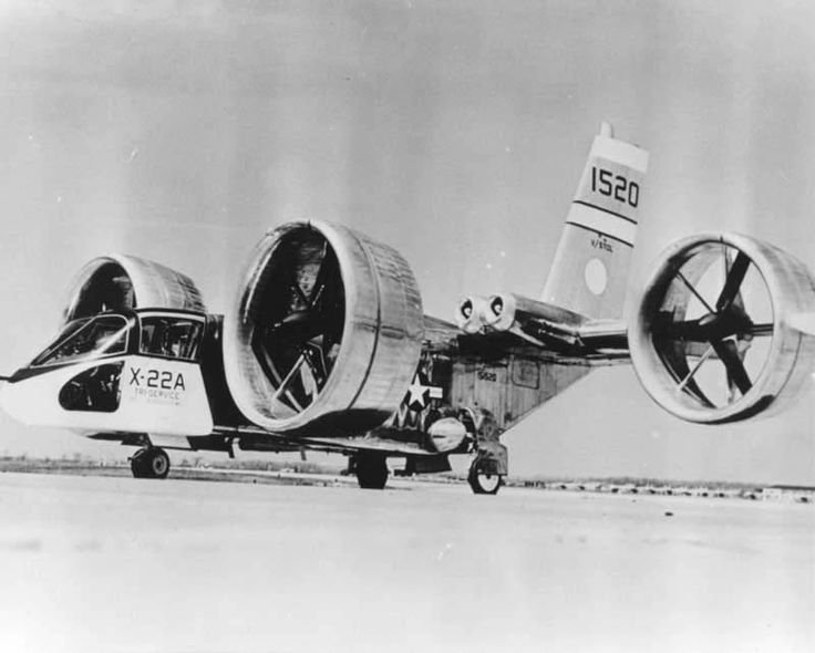 1962. The Bell X-22 was a United States V/STOL X-plane with four tilting ducted ...