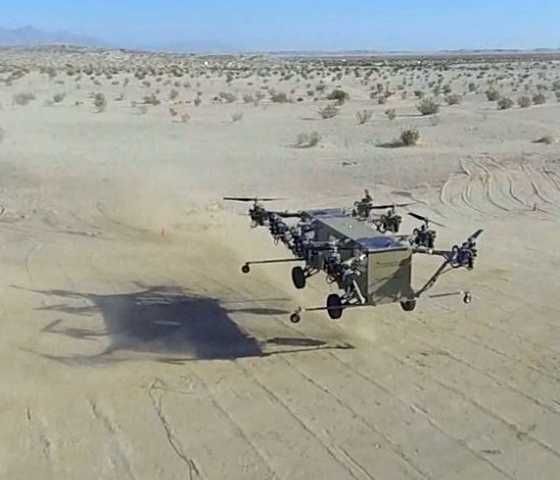 Advanced Tactics' Black Knight Transformer VTOL Multicopter Makes First Test...