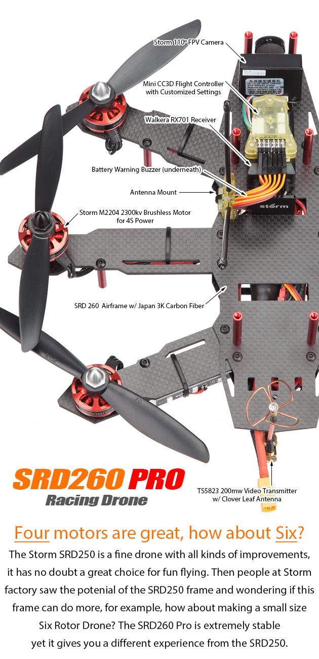 STORM Racing Drone (RTF / SRD260 Pro) www.helipal.com/...