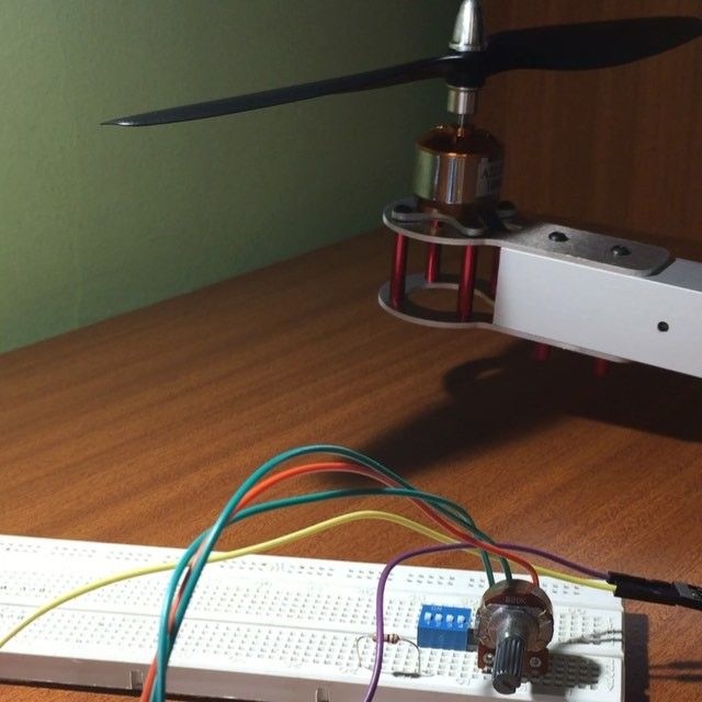 Custom homemade quadcopter. Test 1 #arduino #homemade #diy #quadcopter #drone by...