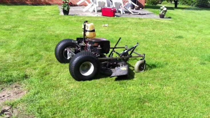 Homemade RC Lawnmower, Prototype (first run)