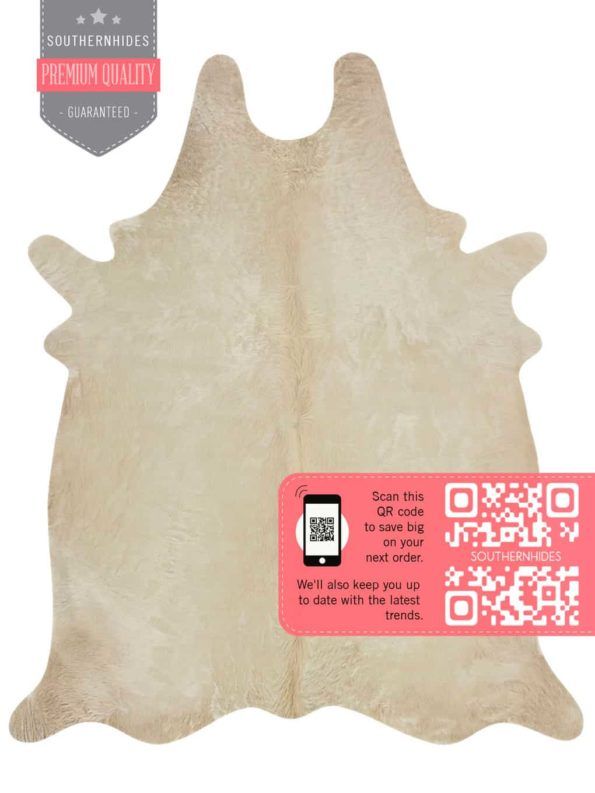 This #cream #cowhide #rug is the ultimate in versatility, neutral in color for a...