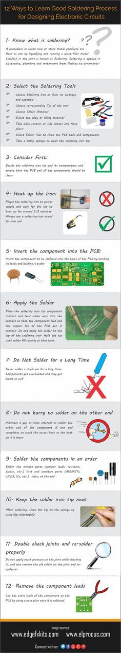 10 Ways to Learn Good #Soldering Process for Designing Electronic Circuits #MAKE