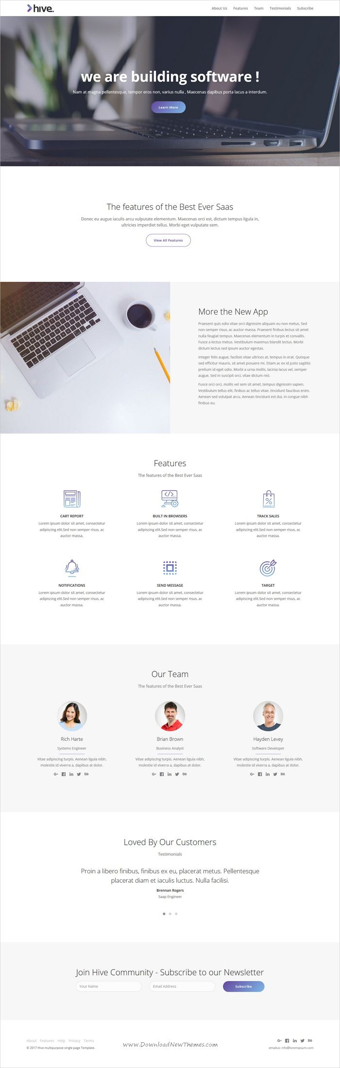 Hive is clean and modern design 3in1 responsive #HTML template for creative #sof...