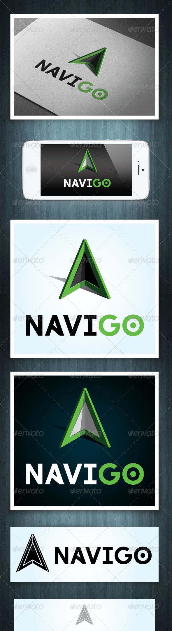 Navigo #GraphicRiver Navigo is a 3D arrowhead logo. It can be used in any type o...