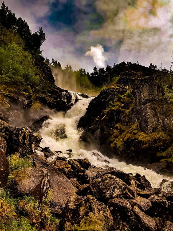 Norway waterfalls are a treat! Heres Låtefossen - happy_drone - travel photogra...