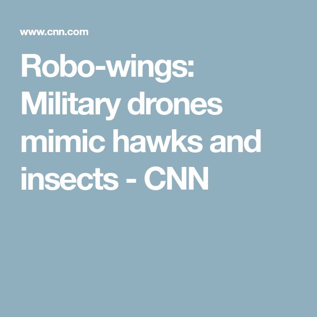 Robo-wings: Military drones mimic hawks and insects - CNN