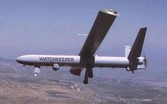 The Thales Watchkeeper unmanned aerial vehicle, a British-made military drone, e...