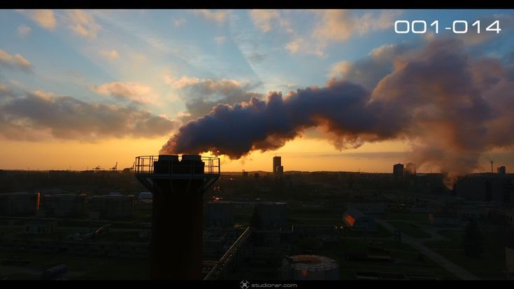 Aerial photography drone : Smoke Billowing From Industrial Building  Drone Aeria...