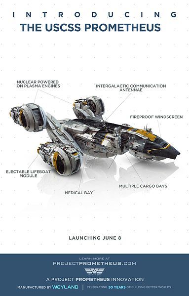 Prometheus Ship from the Alien prequel movie of the same name.
