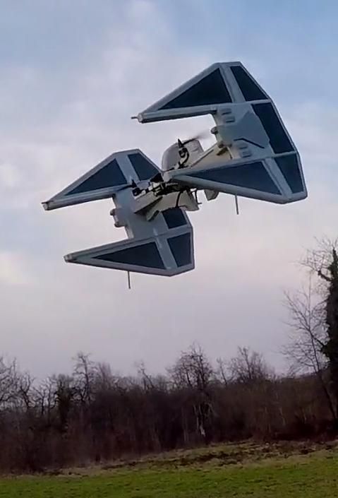 This TIE interceptor drone is perfect for any Star Wars fan!
