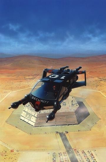 future, futuristic, flying vehicle, flying car, sci-fi, retro future, Peter Elso...