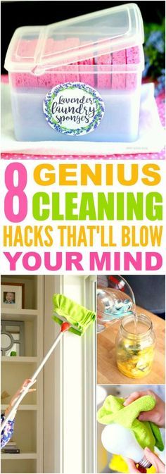 These 8 Genius Cleaning Hacks and Tips are THE BEST! I'm so happy I found th...