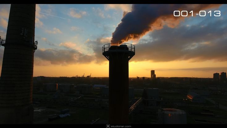 Aerial photography drone : Smoke Billowing From Industrial Building  Drone Aeria...