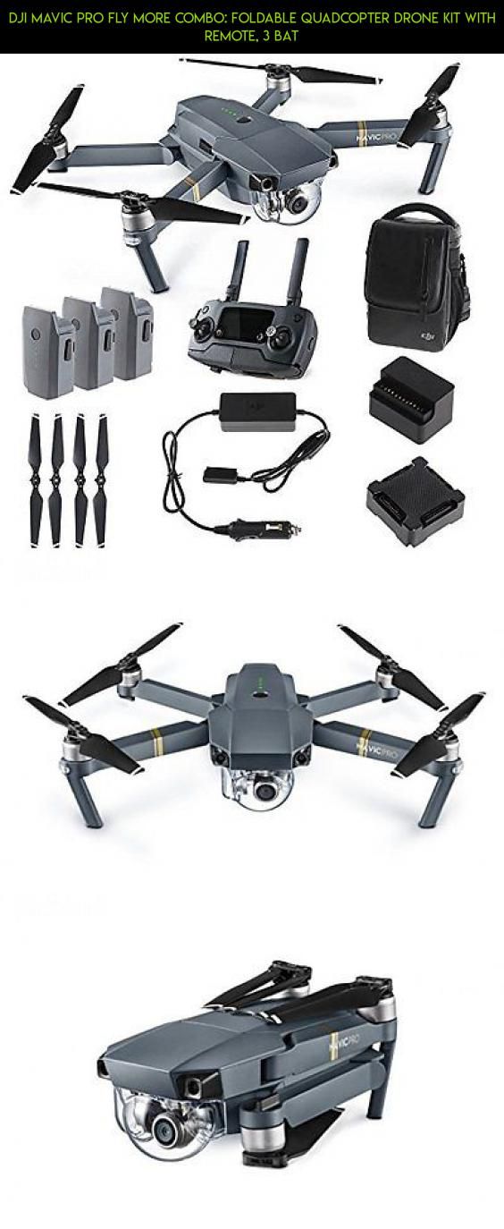 DJI Mavic PRO FLY MORE COMBO: Foldable Quadcopter Drone Kit with Remote, 3 Bat #...