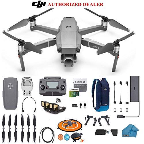 DJI Mavic 2 PRO Drone Quadcopter with Hasselblad Camera HDR Video UAV Adjustable Aperture Bundle Kit with Must Have Accessories (Silver)