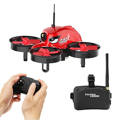 EACHINE FPV Drone with Goggles E013 Micro FPV RC Drone Quadcopter with 5.8G 1000TVL 40CH Camera VR006 VR-006 3 Inch Goggles