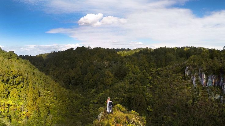 Drone wedding photography, New Zealand