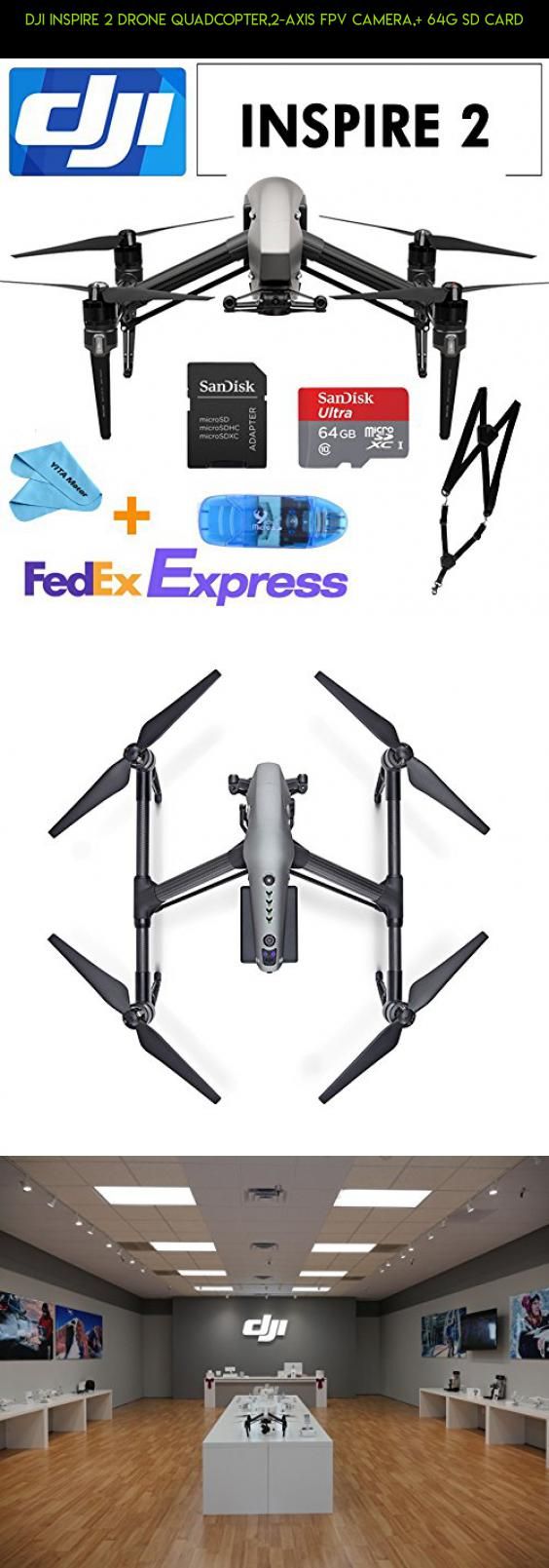 DJI INSPIRE 2 Drone Quadcopter,2-axis FPV camera,+ 64G SD Card #fpv #camera #2 #sd #inspire #kit #racing #drone #products #card #plans #tech #gadgets #dji #parts #technology #shopping