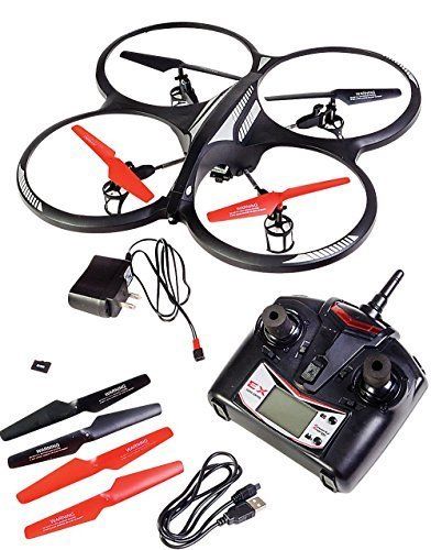 Remote Control Toy Flying Helicopter Spy Drone Quadcopter With HD Video Camera b...