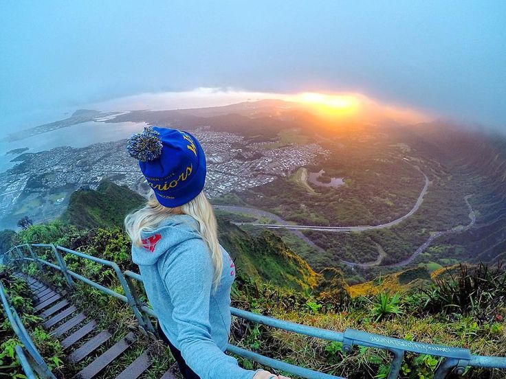 Brand ambassador Kailua Kat at the Stairway to Heaven - Hawaii // Your source for GoPro, Drone & Smartphone Camera & Tech Gear // www.GoWorx.com