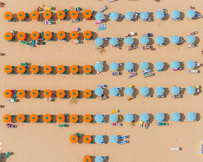 From an aerial perspective, this beach looks like abstract art!