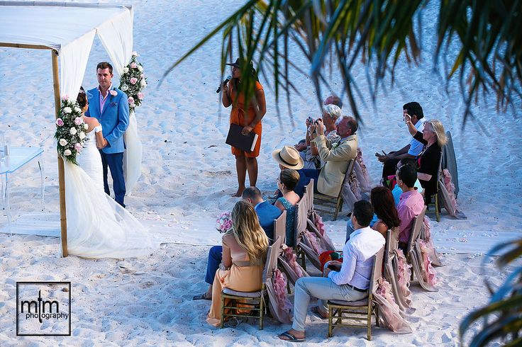 Ceremony setup on the beach. Generations & El Dorado Riviera Maya All Inclusive Wedding  Resort. Cancun Wedding Photographer. Unique Wedding Ideas. Moments that Matter Photography