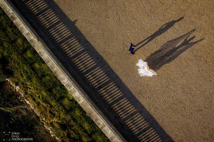 Shadows photography, drone wedding picture by Jūras Duo Photography (www.jurasduo.com)