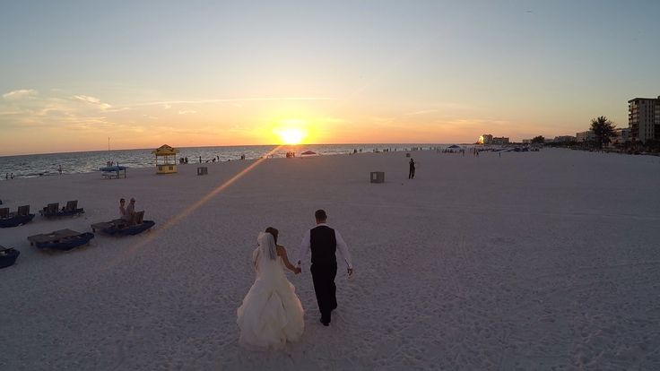 Sunset by Drone on wedding at Grand Plaza by St Pete Beach photographer Celebrat...