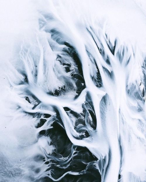Aerial photography drone : The earth exhales its icy breath. @airpixels  Glacial Rivers