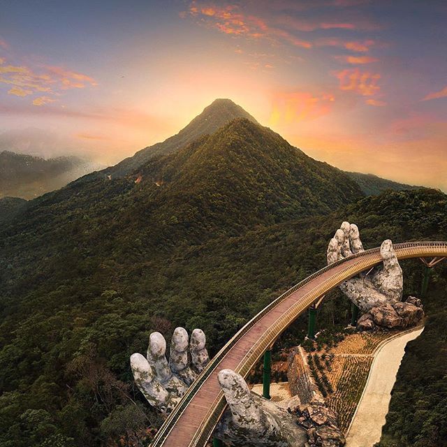 This is the Golden Bridge, this new attraction is creative and gorgeous - more p...