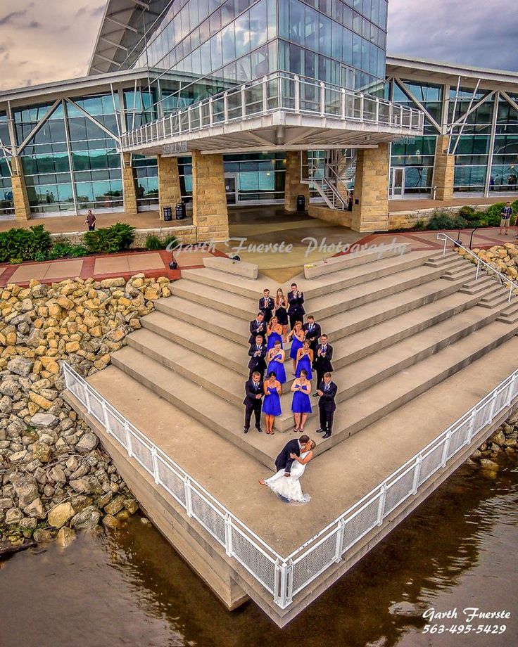 The First aerial / drone Wedding Shoot!  Taken July 12th, 2014 by Garth Fuerste Photography at the Grand River Center in Dubuque, IA.  www.garthfuerstephotography.com