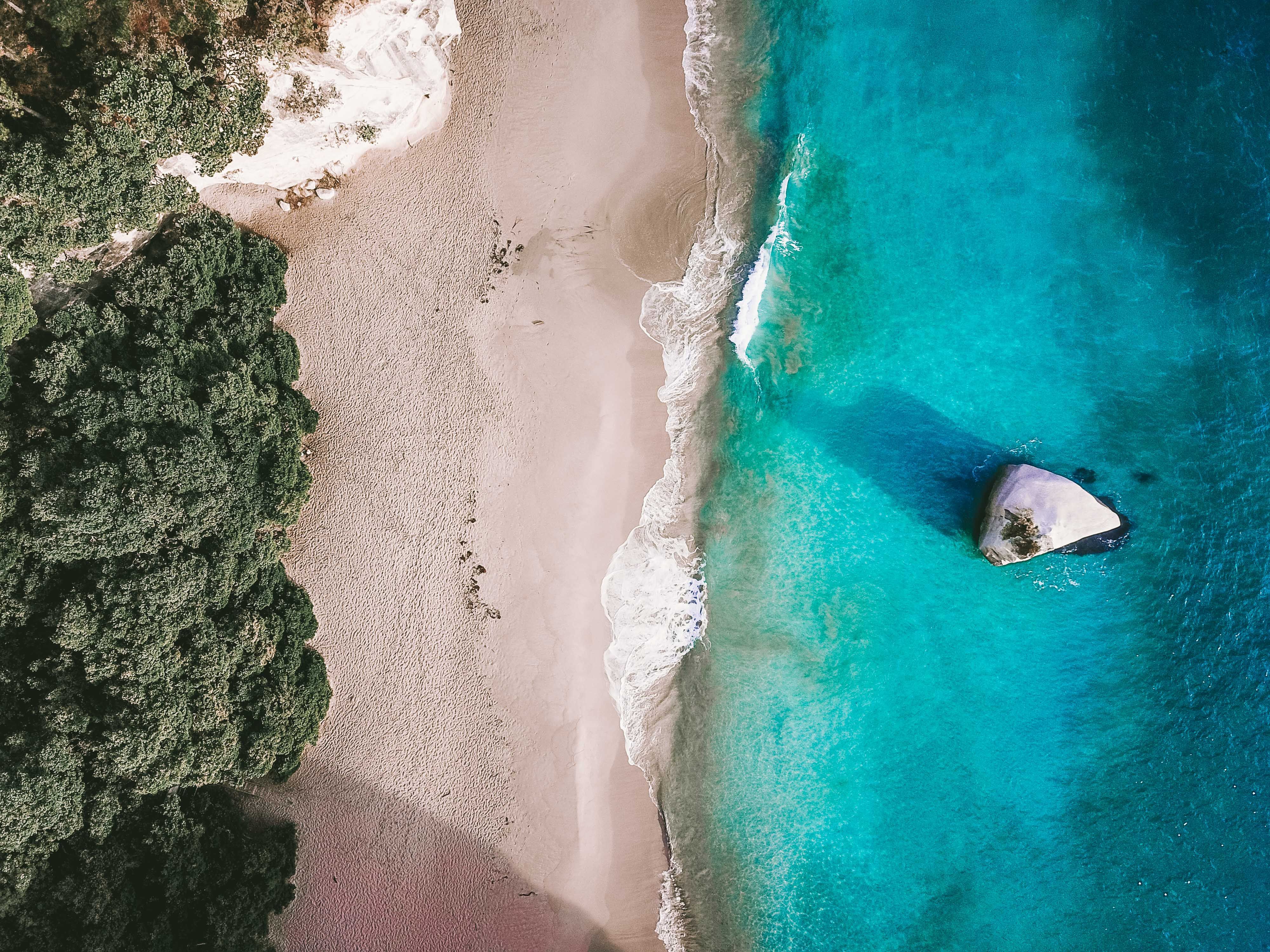 Cathedral Cove, New Zealand, North Island. Drone Photography - Lydia Collins 