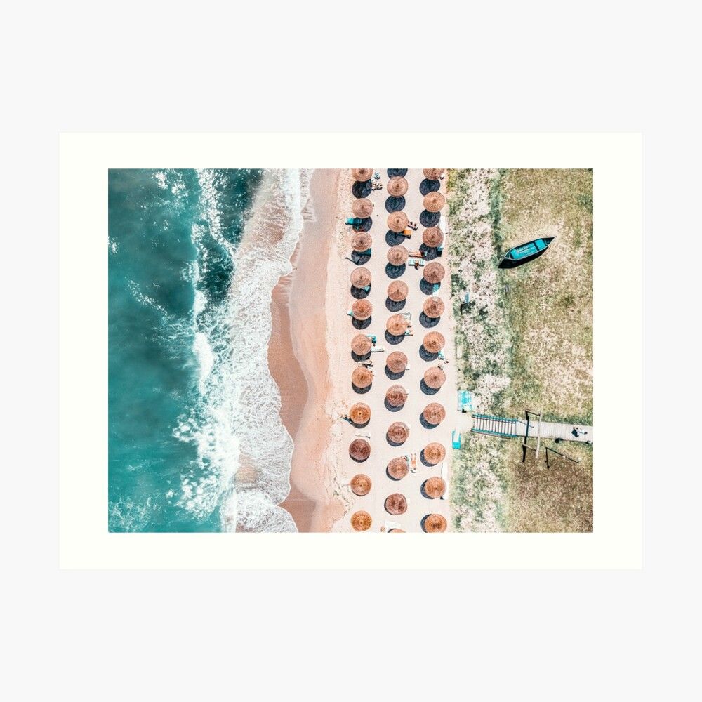 People On Beach, Drone Photography, Aerial Sea Photography, Ocean Wall Art Print, Framed Art Print, Ocean Waves Art Print
