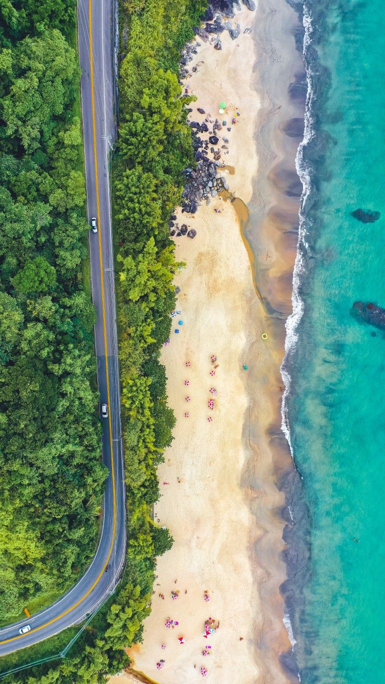 Beach drone photo