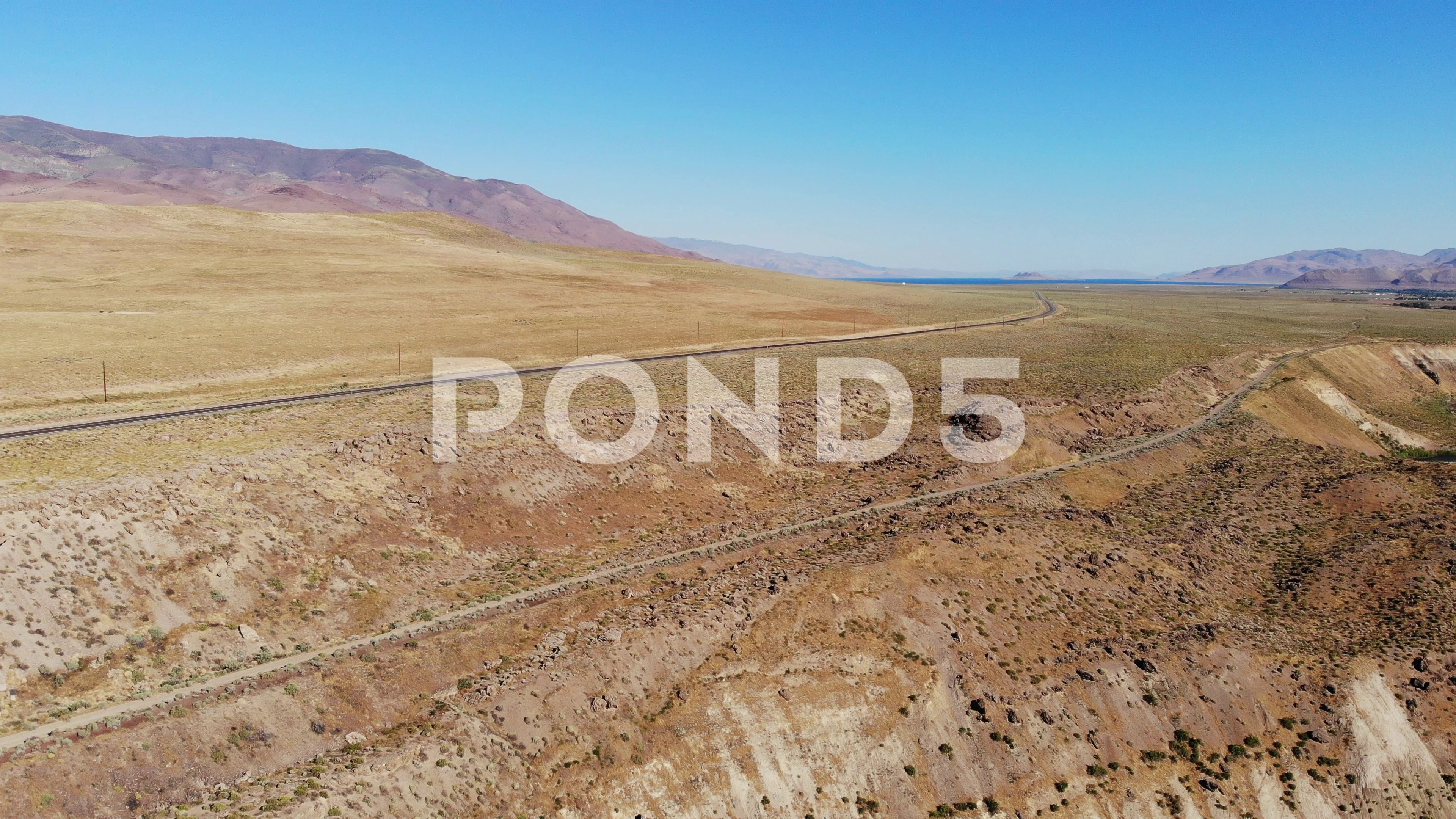 Pyramid Lake and Highway in the Nevada D... | Stock Video | Pond5