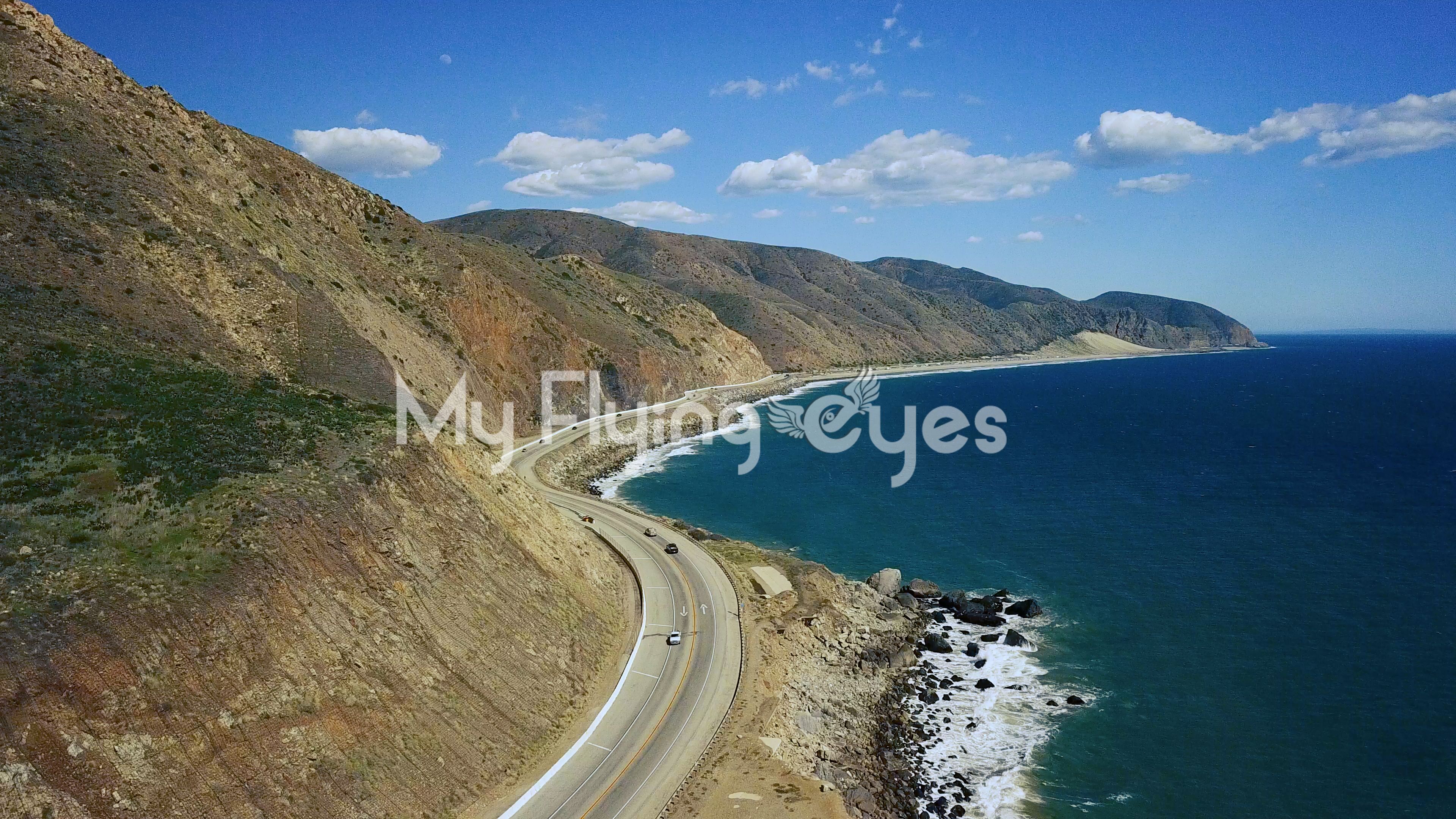 Mountain Coastal Road aerial photography
