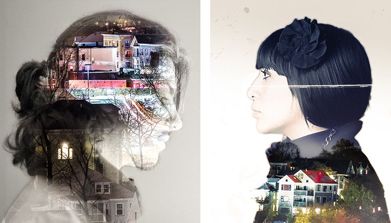 People + Nightscapes: Double Exposure Photography by Daniel Barreto