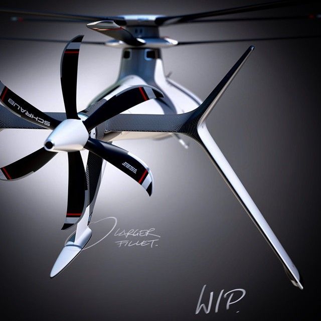 Drone Design : Modifying the tail stabilizer to a Y-shape on the DSX Mistral concept helicopter... - DronesRate.com | Your N°1 Source for Drone Industry News & Inspiration