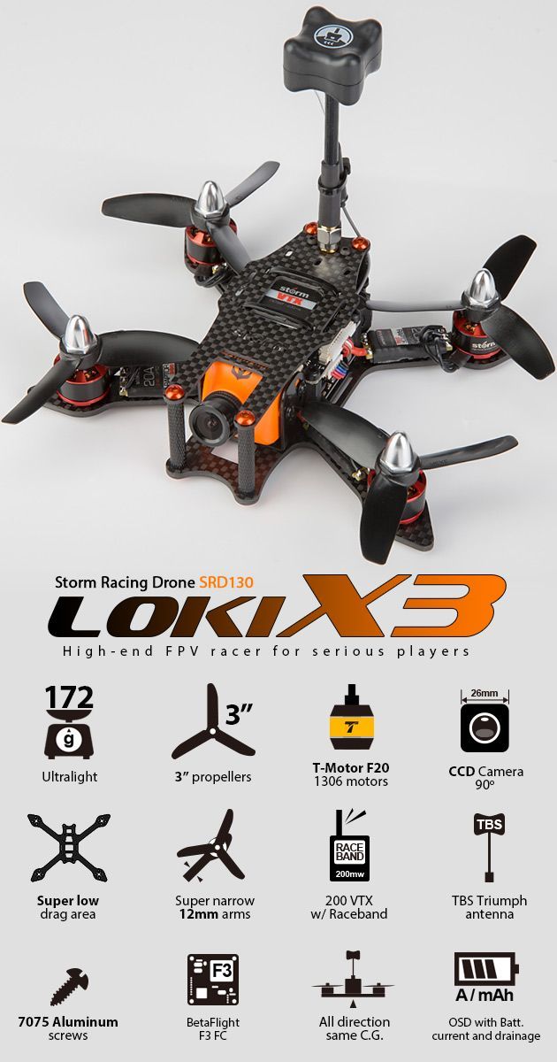 STORM Racing Drone (Loki-X3 / T-motor Spec)