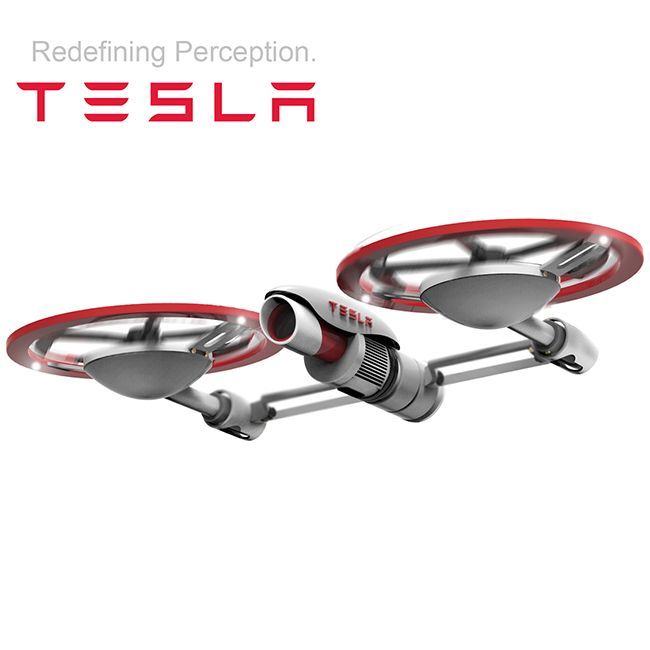 The Brand New Tesla Drone Concept Boasts Innovative Design, 30MP 4K Camera and 60 Minute Flight Time