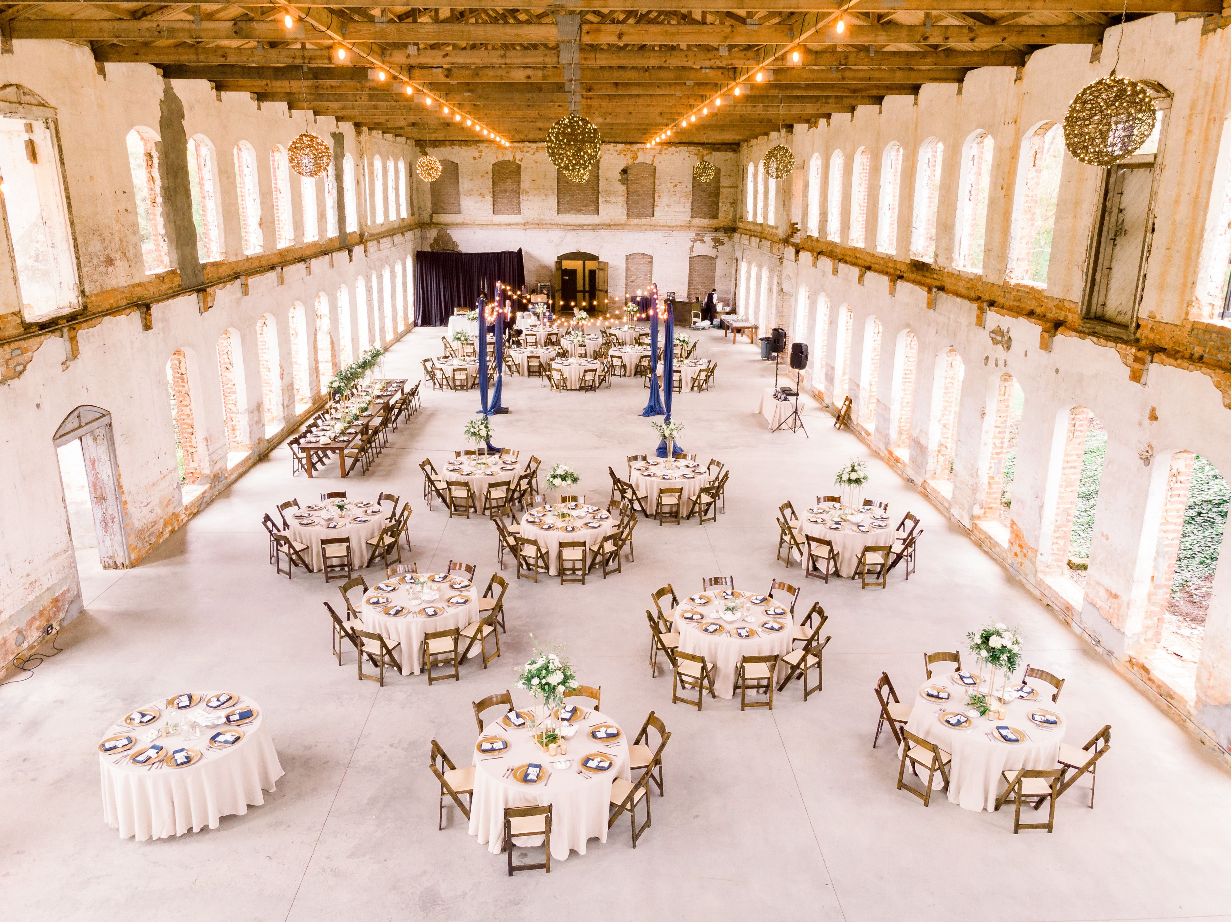 Drone Wedding Details Photo Providence Cotton Mill