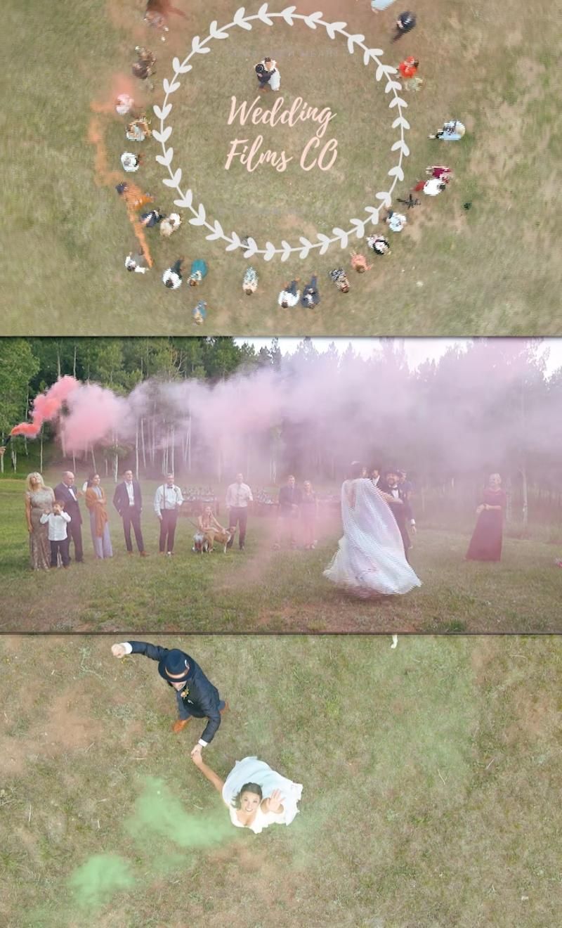 Drone Wedding Videography - Smoke Bomb 1st dance