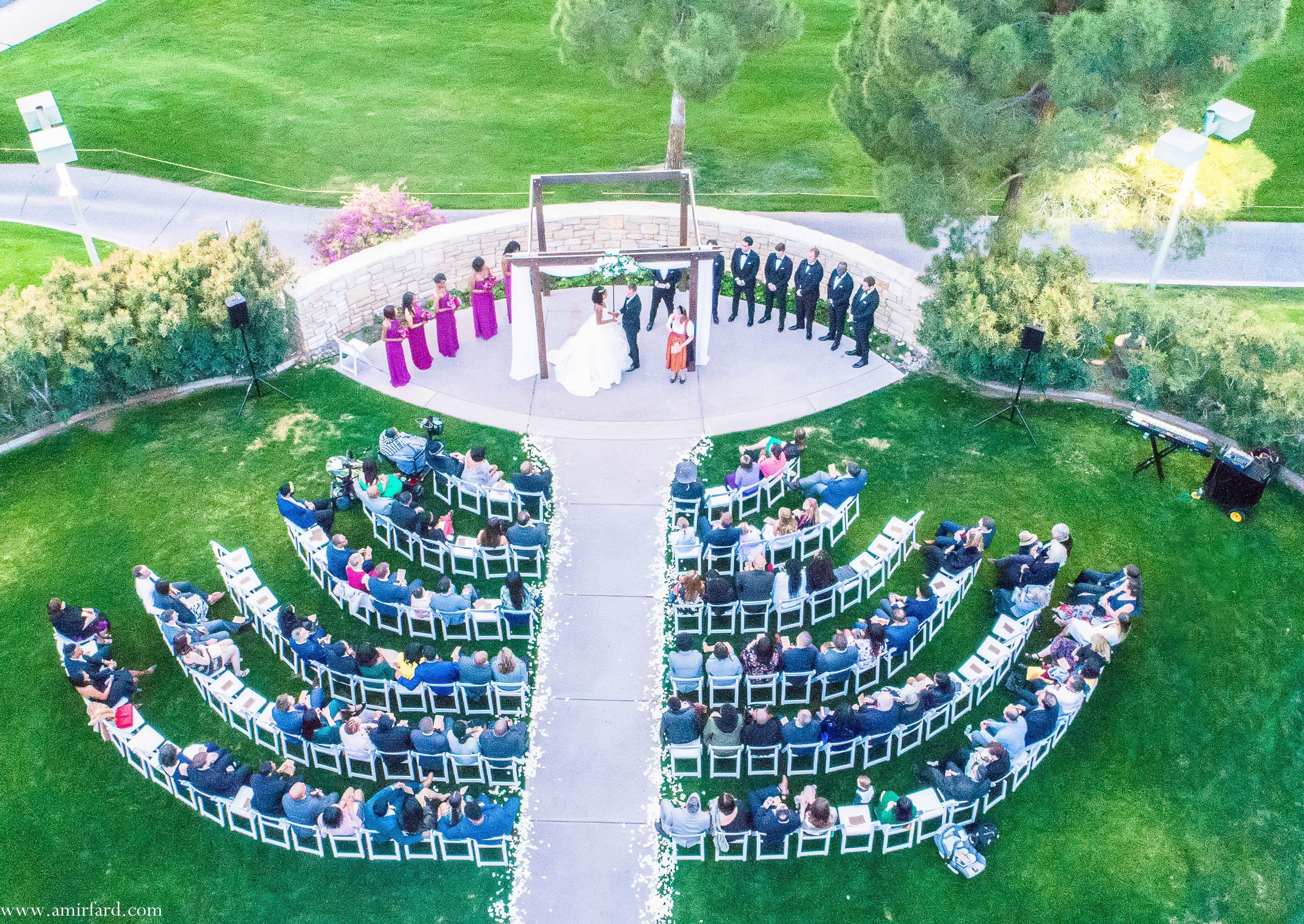 Drone photography for wedding