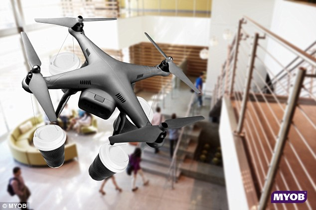 Coffee to be delivered by drones in 25 years, futuristic reports says