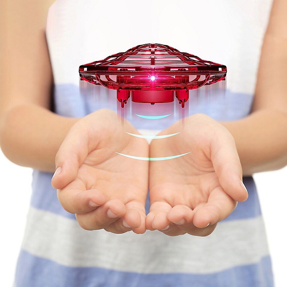 Force1 Hand-Operated Scoot Drone Toy In Red