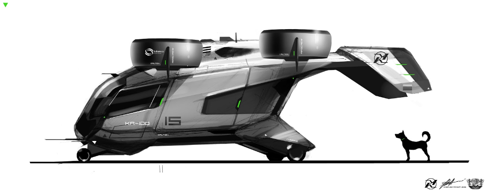 Tiltrotor V/STOL X-plane KA-100 concept; OKB KAMOV